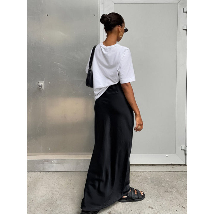 Damer Golvlång Satin Maxi-Kjol Eva Jonsson-Eva Jonsson