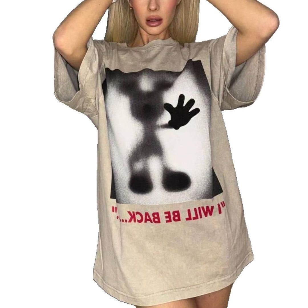 Damer Grafisk Oversized Sweatshirt Mirla-Eva Jonsson