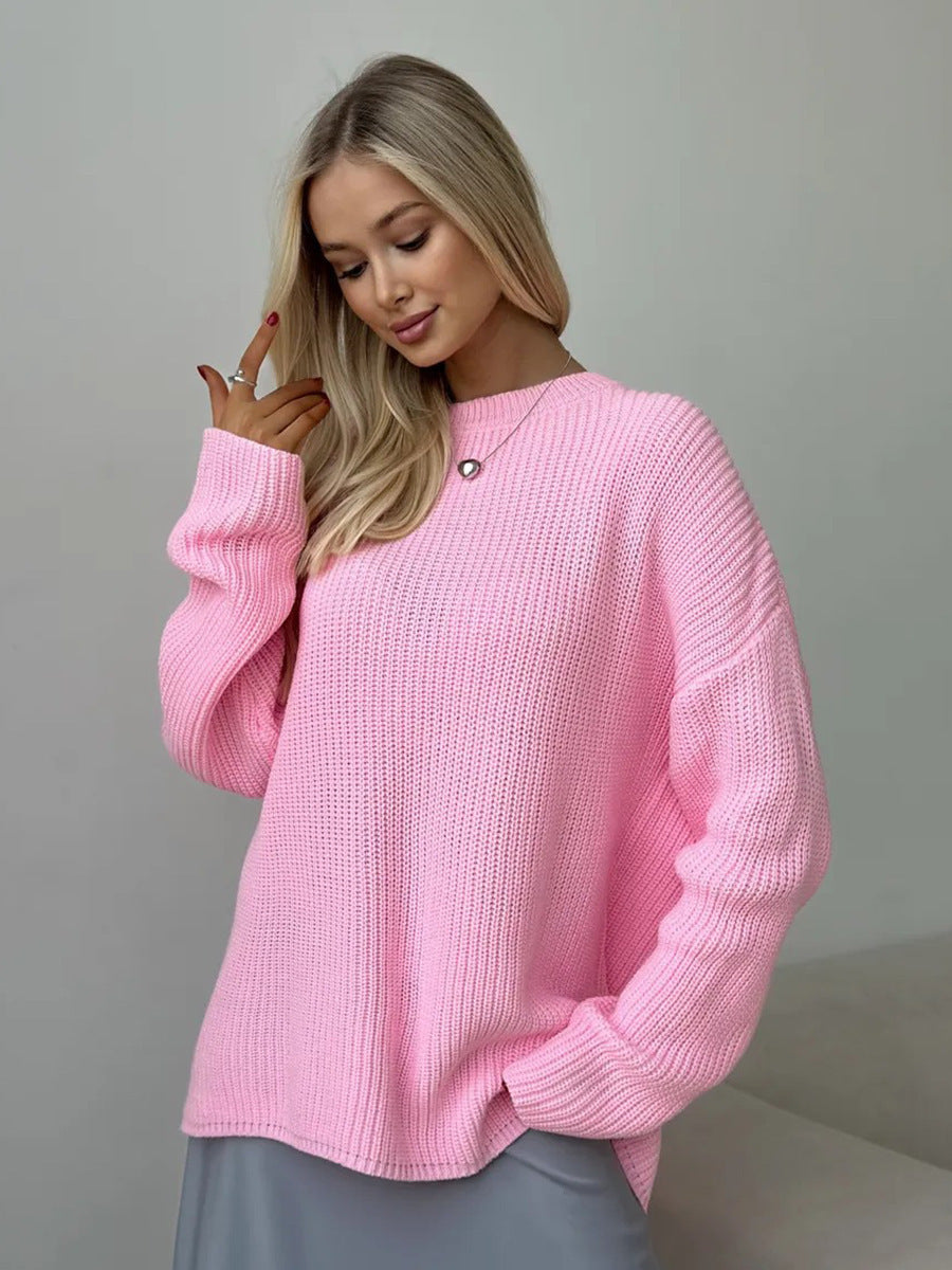 Damer Grov Stickad Tröja med Oversized-Snitt Mirla-Eva Jonsson