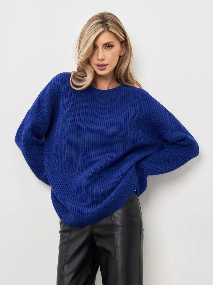 Damer Grov Stickad Tröja med Oversized-Snitt Mirla-Eva Jonsson
