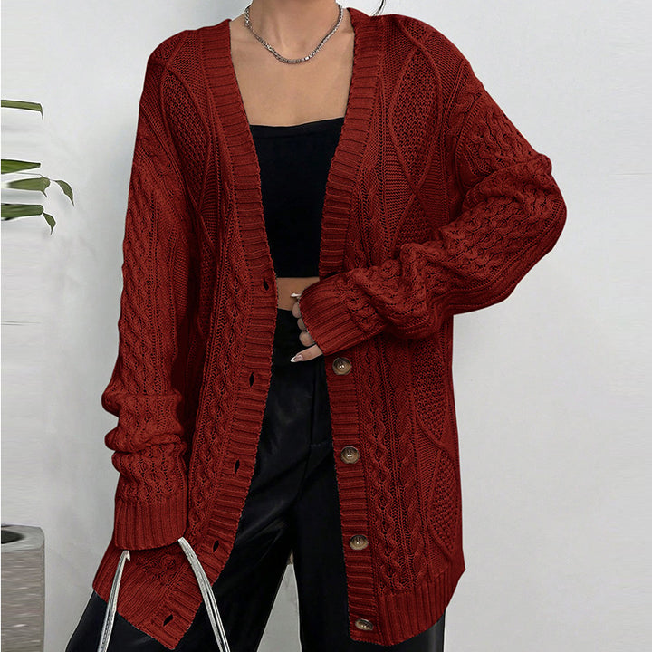 Damer Grovstickad Cardigan Eva Jonsson-Eva Jonsson