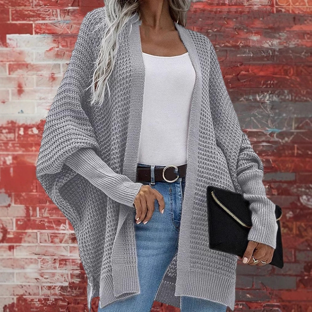 Damer Grovstickad Cardigan i avslappnad design med bred passform och fin struktur Mirla-Eva Jonsson