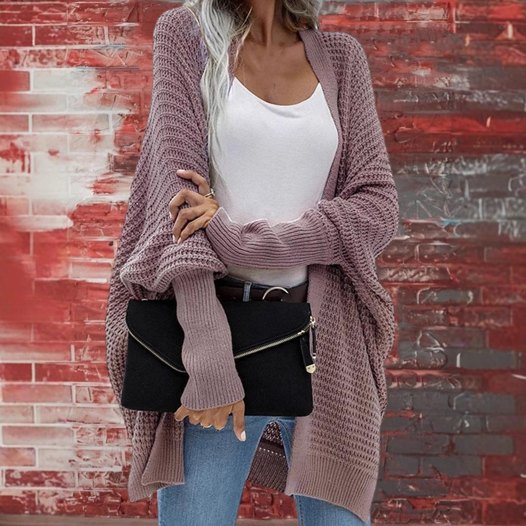 Damer Grovstickad Cardigan i avslappnad design med bred passform och fin struktur Mirla-Eva Jonsson
