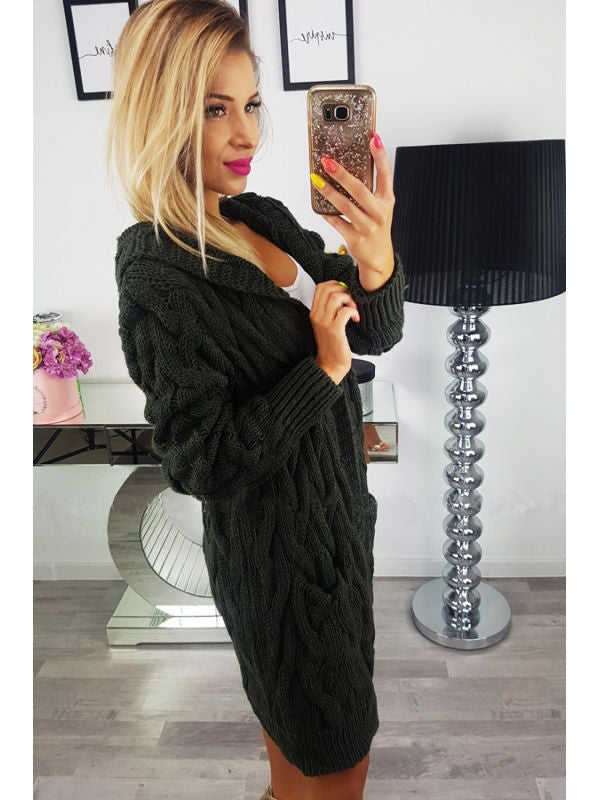 Damer Grovstickad Huvtröja Eva Jonsson-Eva Jonsson