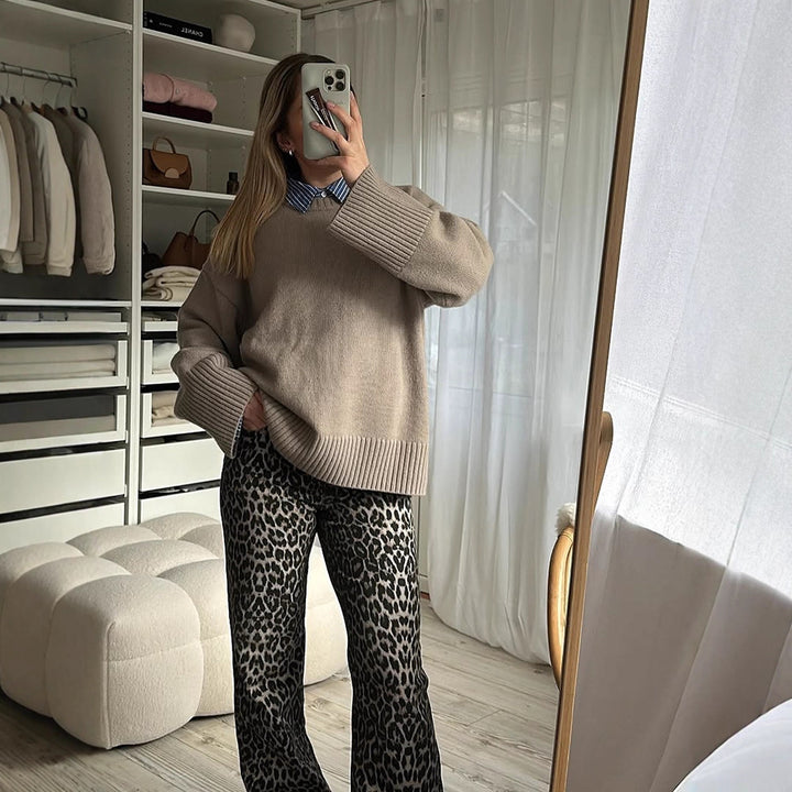 Damer Grovstickat tröja med överdimensionerade ärmar Mirla-Eva Jonsson