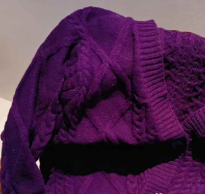 Damer Grovt stickad cardigan med dekorativa stjärnor Eva Jonsson-Eva Jonsson