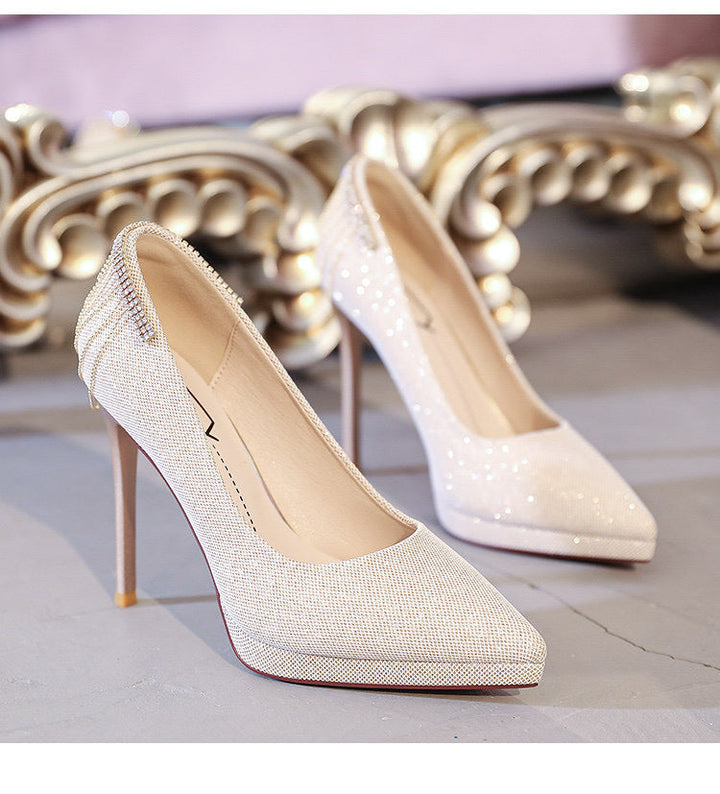 Damer High-Heel Pumps med Glittrande Strasst detaljer och Elegant Design Mirla-Eva Jonsson