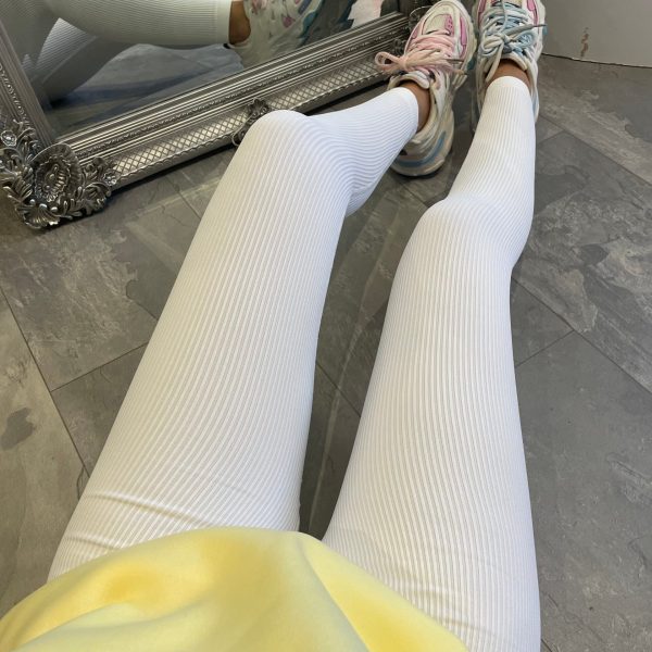 Damer Hög Kvalitet Ribbad Design Leggings med Hög Midja Mirla-Eva Jonsson