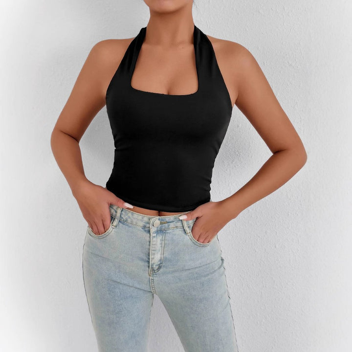 Damer Hög i halsen Tanktop med Fyrkantig U-ringning Mirla-Eva Jonsson