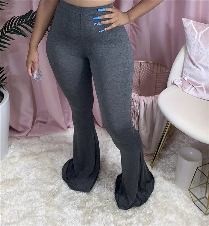Damer Hög midja Bootcut-Leggings i mjuk Jersey Eva Jonsson-Eva Jonsson