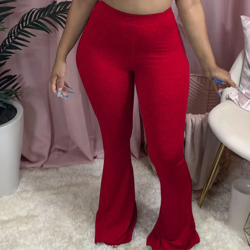 Damer Hög midja Bootcut-Leggings i mjuk Jersey Eva Jonsson-Eva Jonsson