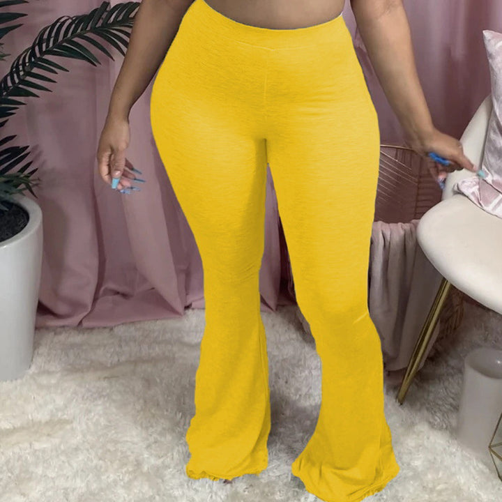 Damer Hög midja Bootcut-Leggings i mjuk Jersey Eva Jonsson-Eva Jonsson
