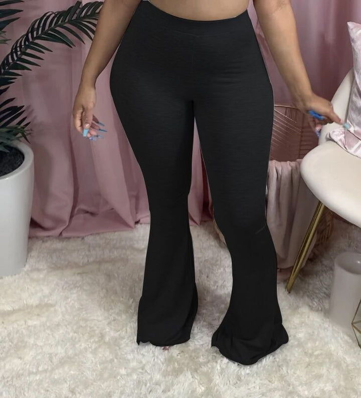 Damer Hög midja Bootcut-Leggings i mjuk Jersey Eva Jonsson-Eva Jonsson