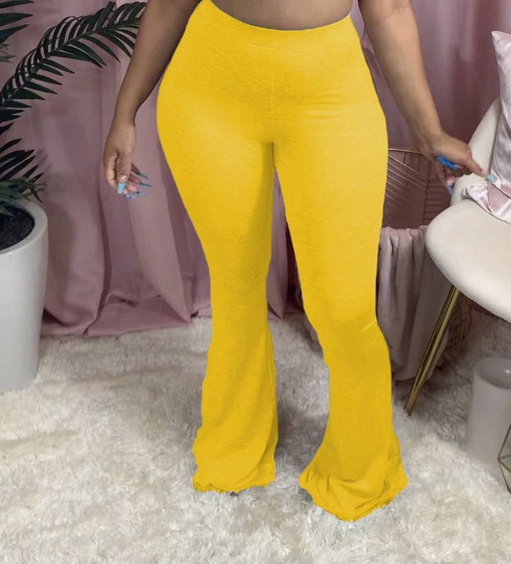 Damer Hög midja Bootcut-Leggings i mjuk Jersey Eva Jonsson-Eva Jonsson