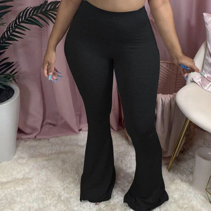 Damer Hög midja Bootcut-Leggings i mjuk Jersey Eva Jonsson-Eva Jonsson