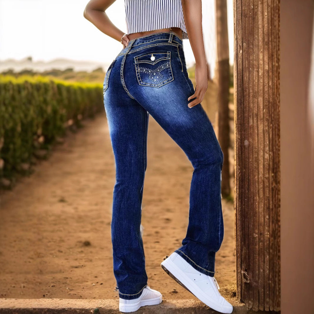 Damer Höga Jeans Eva Jonsson-Eva Jonsson