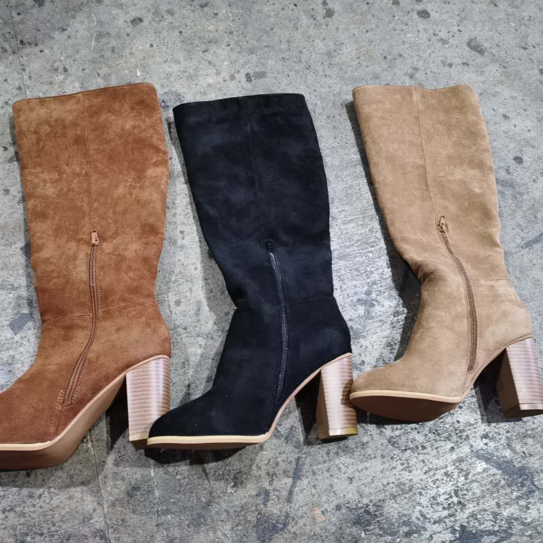 Damer Höga Stövlar med elegant Blockklack Mirla-Eva Jonsson