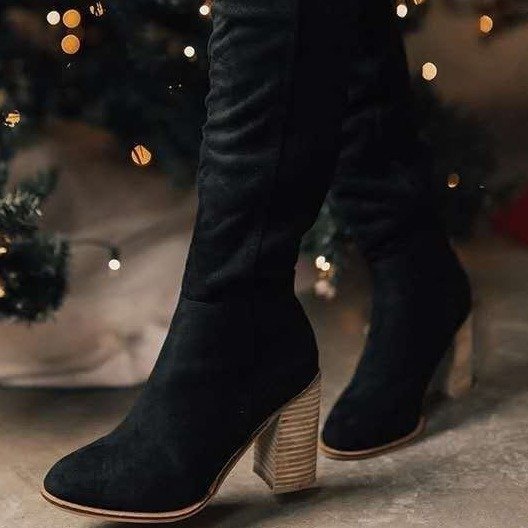 Damer Höga Stövlar med elegant Blockklack Mirla-Eva Jonsson