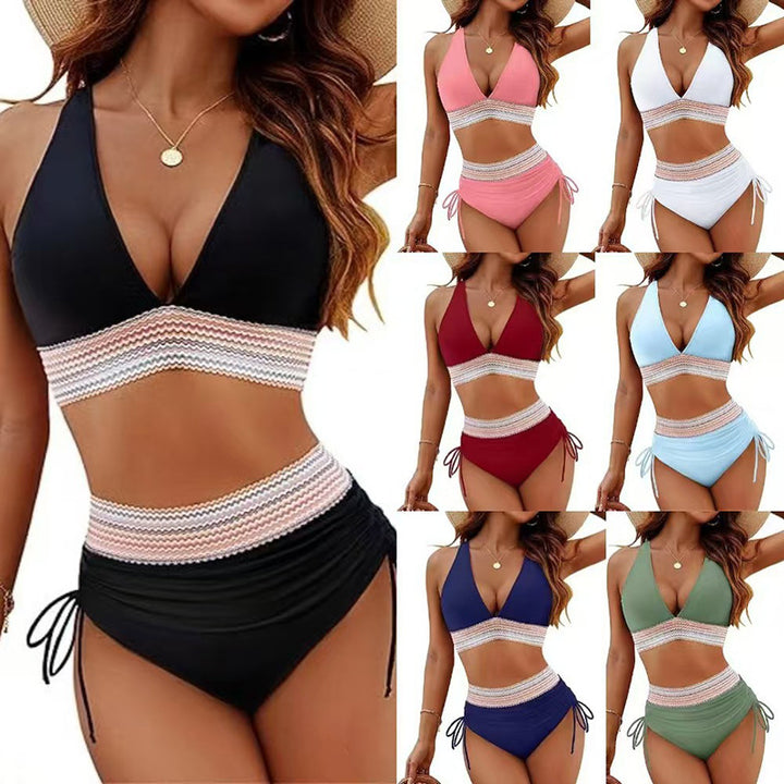 Damer Höga midja bikini-set med elastiska detaljer Mirla-Eva Jonsson