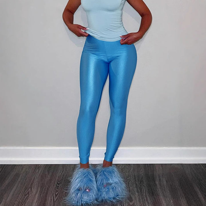 Damer Högblanka Fitness-Leggings med hög midja och omfattande komfort Mirla-Eva Jonsson