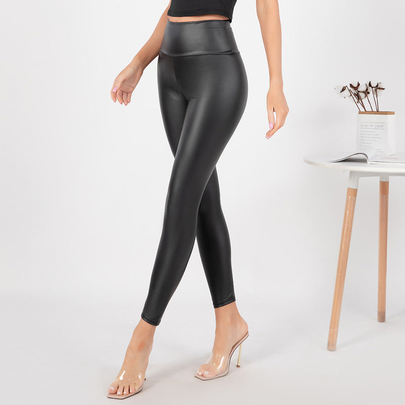 Damer Högglansande Leggings med hög midja och formande snitt Mirla-Eva Jonsson
