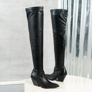Damer Högklackade Overknee-Stövlar med stiligt Remdesign Mirla-Eva Jonsson