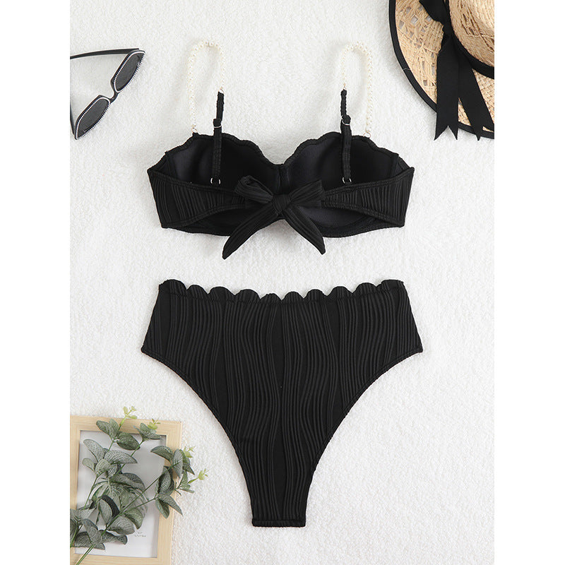 Damer Högkvalitativ Push-Up Bikini med Skulptur-Ribbdesign Mirla-Eva Jonsson