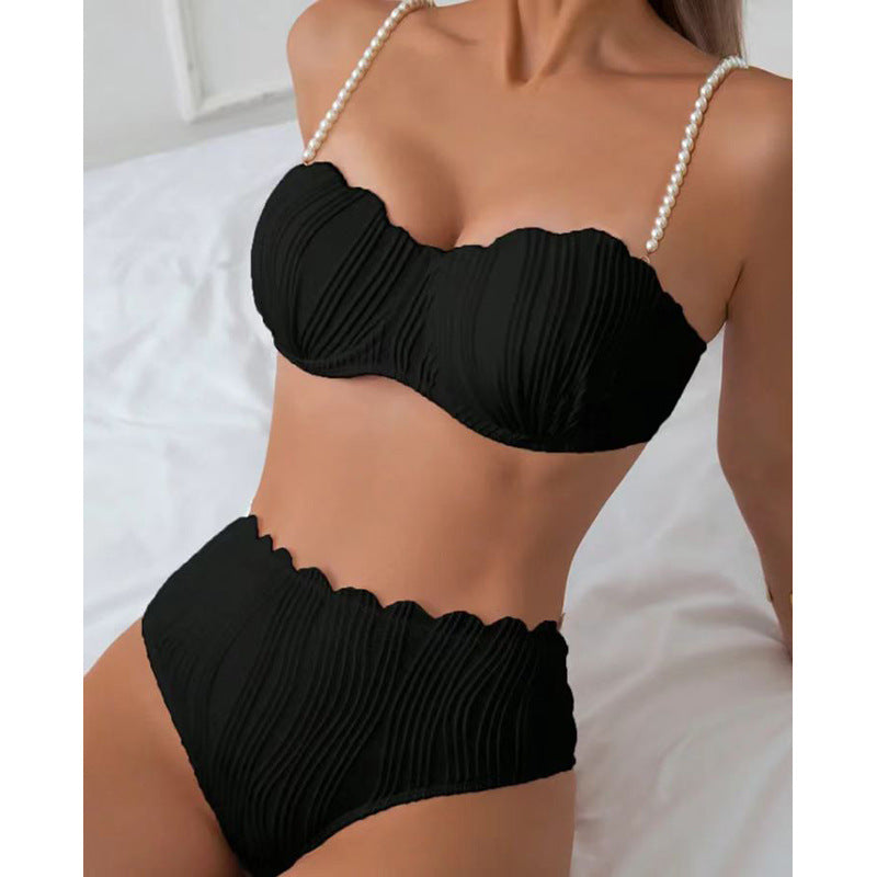 Damer Högkvalitativ Push-Up Bikini med Skulptur-Ribbdesign Mirla-Eva Jonsson