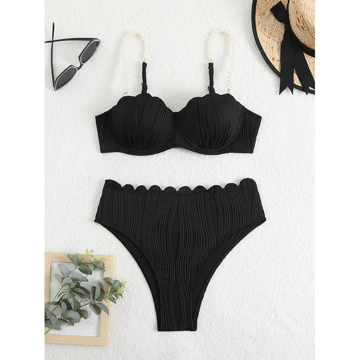 Damer Högkvalitativ Push-Up Bikini med Skulptur-Ribbdesign Mirla-Eva Jonsson