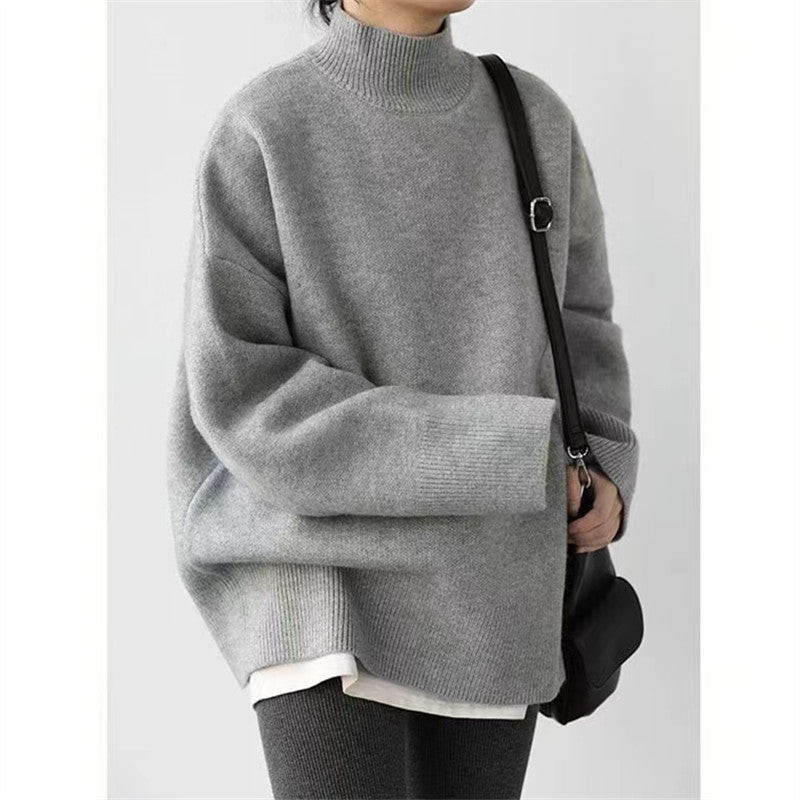 Damer Högkvalitativ rullkragesweater med oversized passform och eleganta ärmslut Eva Jonsson-Eva Jonsson