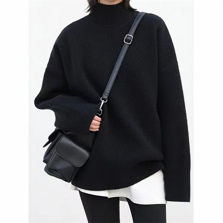 Damer Högkvalitativ rullkragesweater med oversized passform och eleganta ärmslut Eva Jonsson-Eva Jonsson