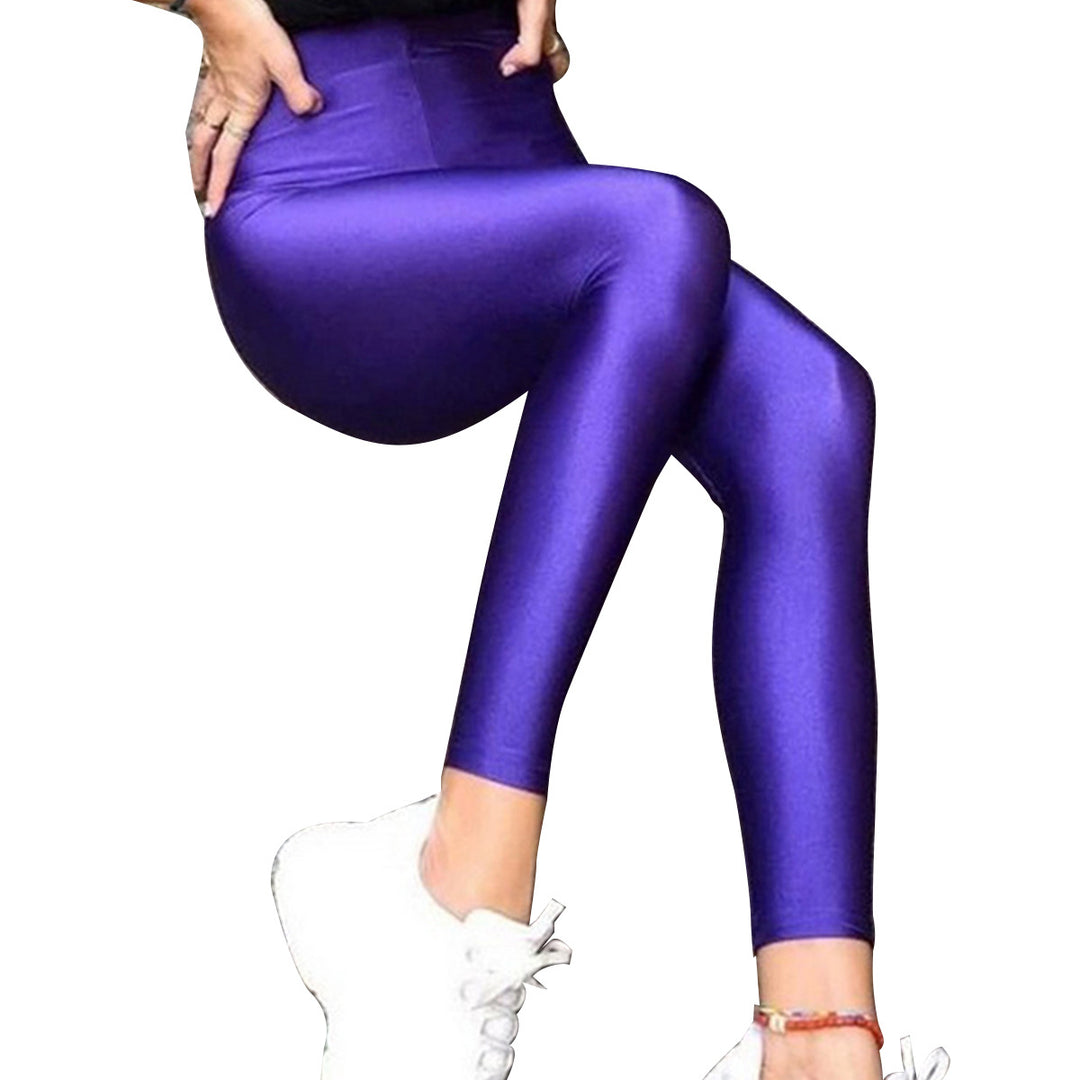 Damer Högkvalitativa Glansiga Leggings med Hög Midja och Perfekt Passform Eva Jonsson-Eva Jonsson
