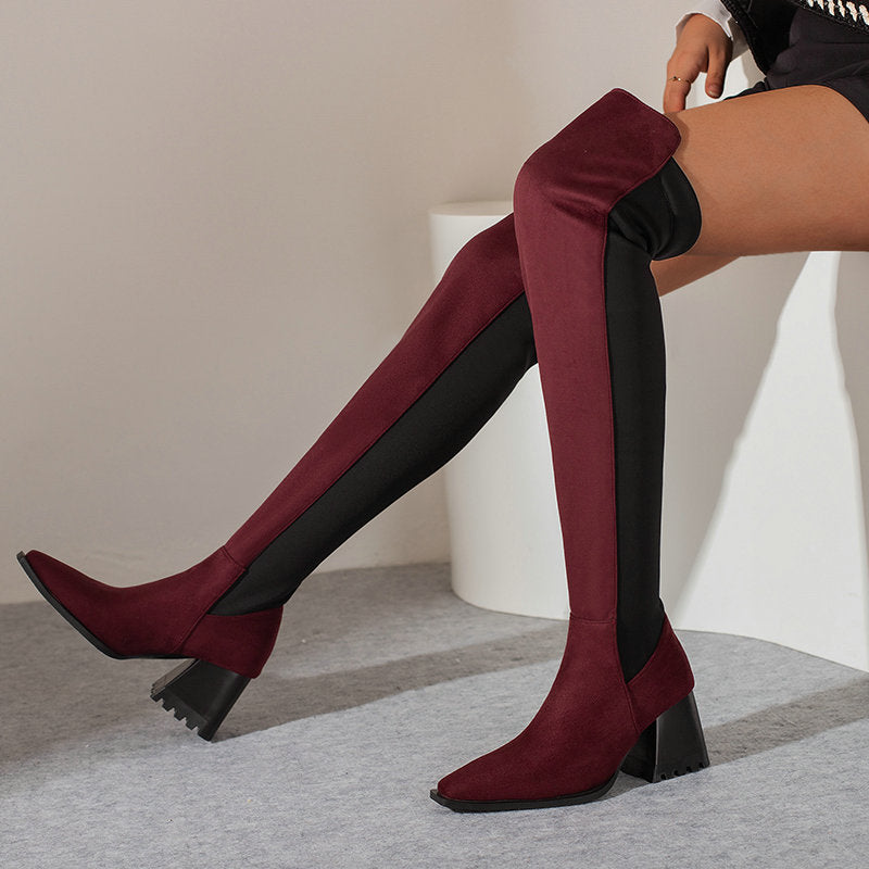 Damer Högkvalitativa Overknee-stövlar med klack och elegant design Mirla-Eva Jonsson