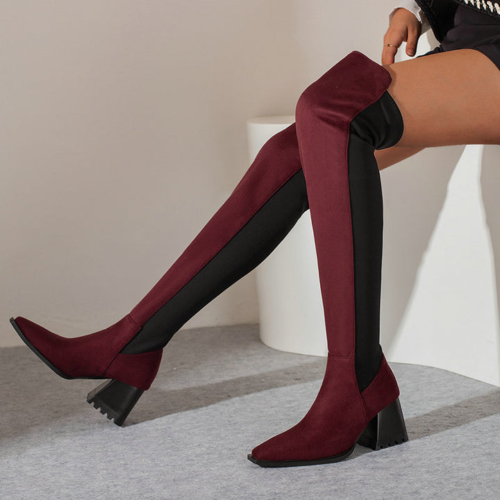 Damer Högkvalitativa Overknee-stövlar med klack och elegant design Mirla-Eva Jonsson