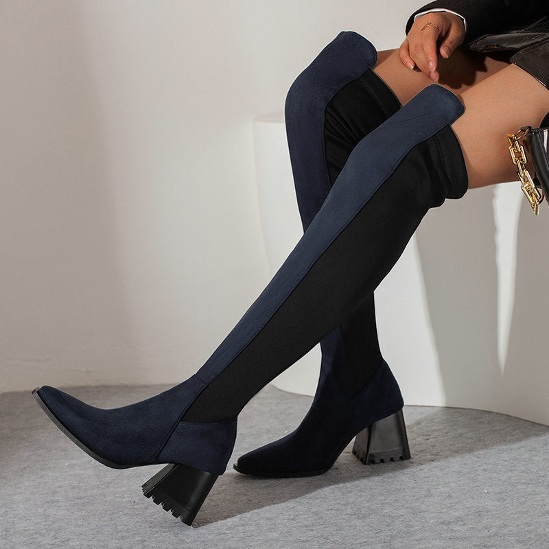 Damer Högkvalitativa Overknee-stövlar med klack och elegant design Mirla-Eva Jonsson