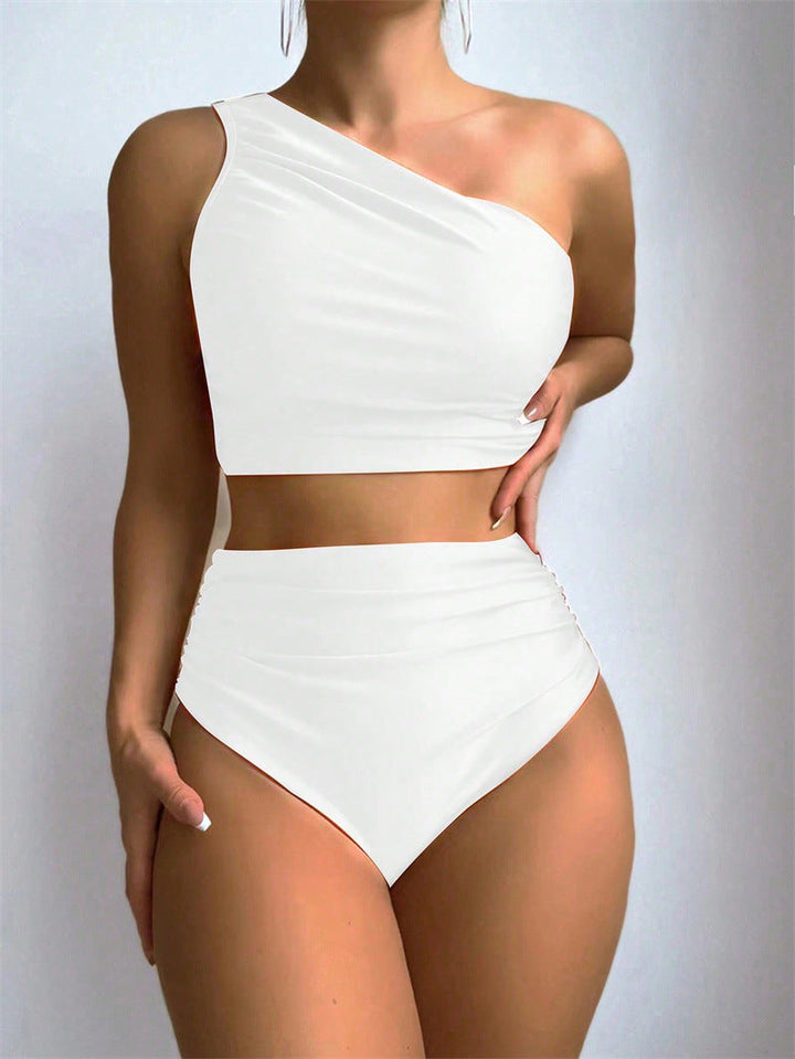 Damer Högmidjad Bikini-set med Asymmetrisk Överdel Mirla-Eva Jonsson