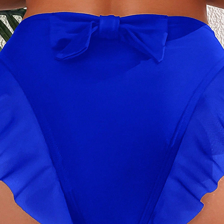 Damer Högmidjad Bikinihögtal med voluminös Ruffle-design Mirla-Eva Jonsson