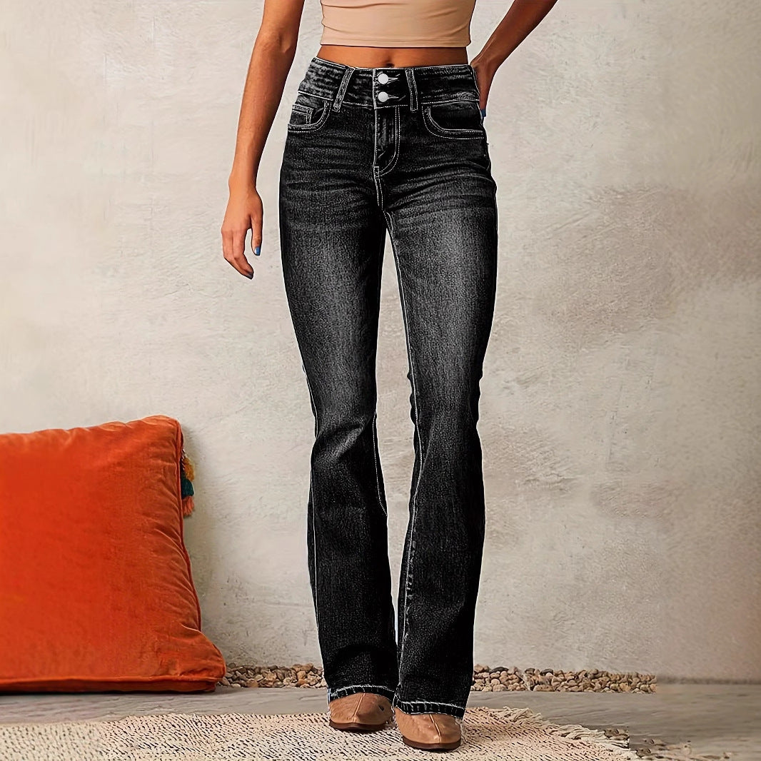 Damer Högmidjade Bootcut Jeans Mirla-Eva Jonsson