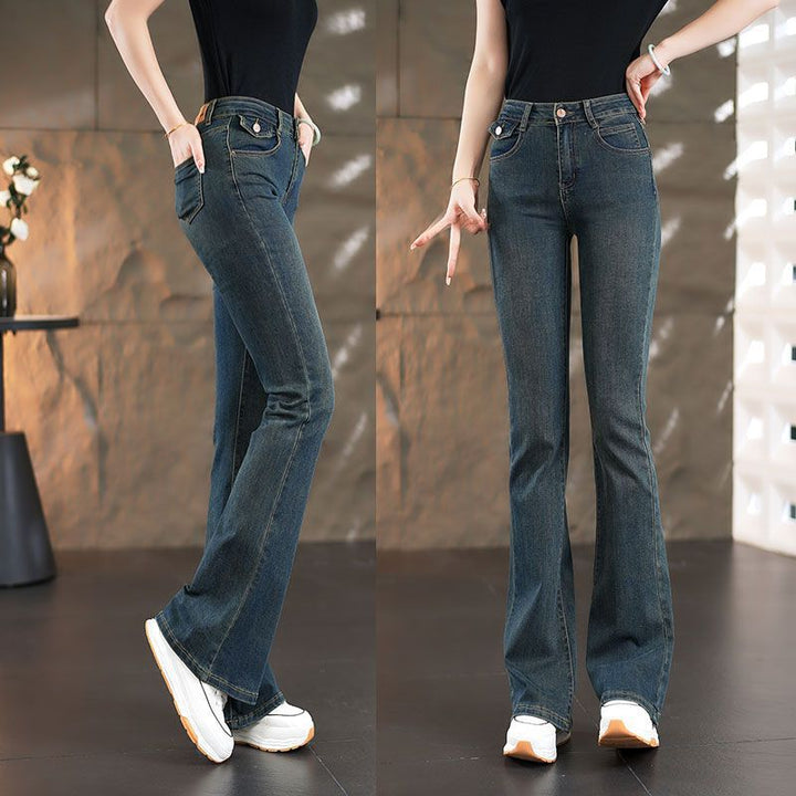 Damer Högmidjade Bootcut Jeans med elegant passform Mirla-Eva Jonsson