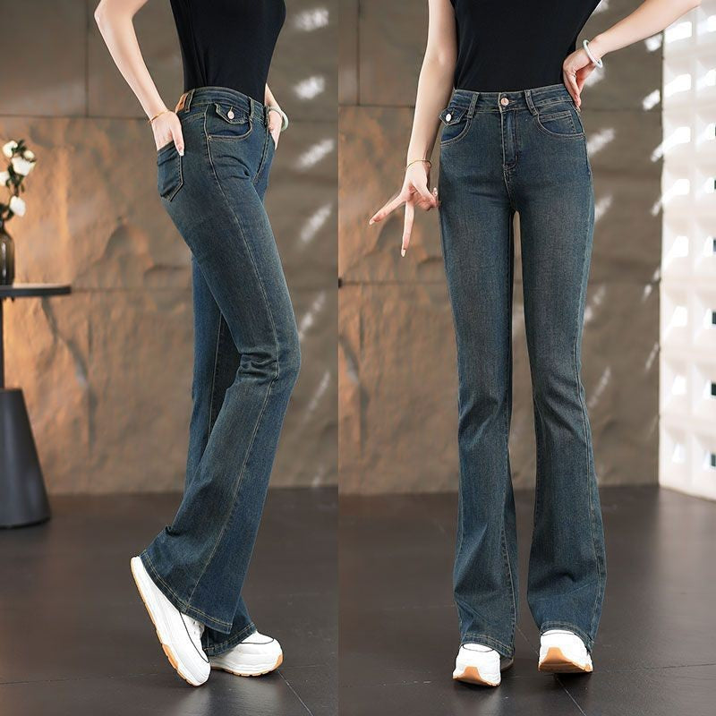 Damer Högmidjade Bootcut Jeans med elegant passform Mirla-Eva Jonsson