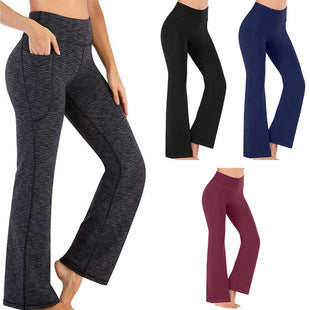 Damer Högmidjade Bootcut-Yoga-byxor med praktiska fickor Eva Jonsson-Eva Jonsson