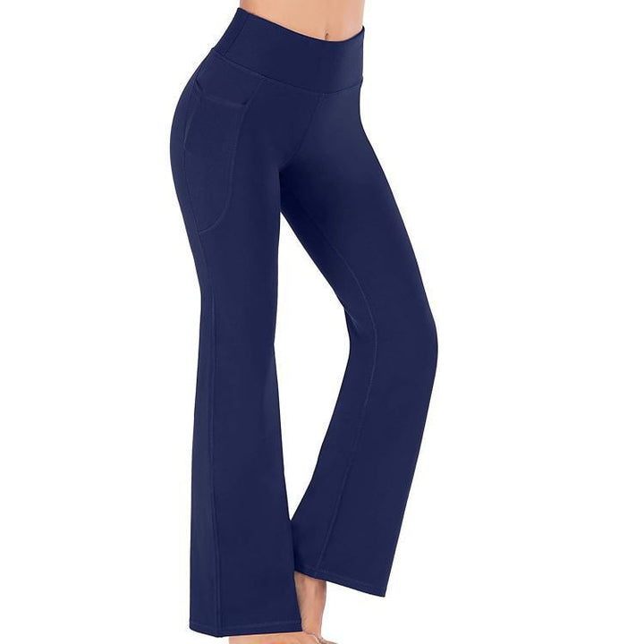 Damer Högmidjade Bootcut-Yoga-byxor med praktiska fickor Eva Jonsson-Eva Jonsson