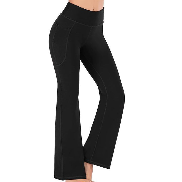 Damer Högmidjade Bootcut-Yoga-byxor med praktiska fickor Eva Jonsson-Eva Jonsson