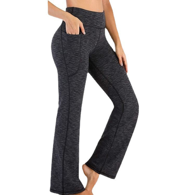 Damer Högmidjade Bootcut-Yoga-byxor med praktiska fickor Eva Jonsson-Eva Jonsson