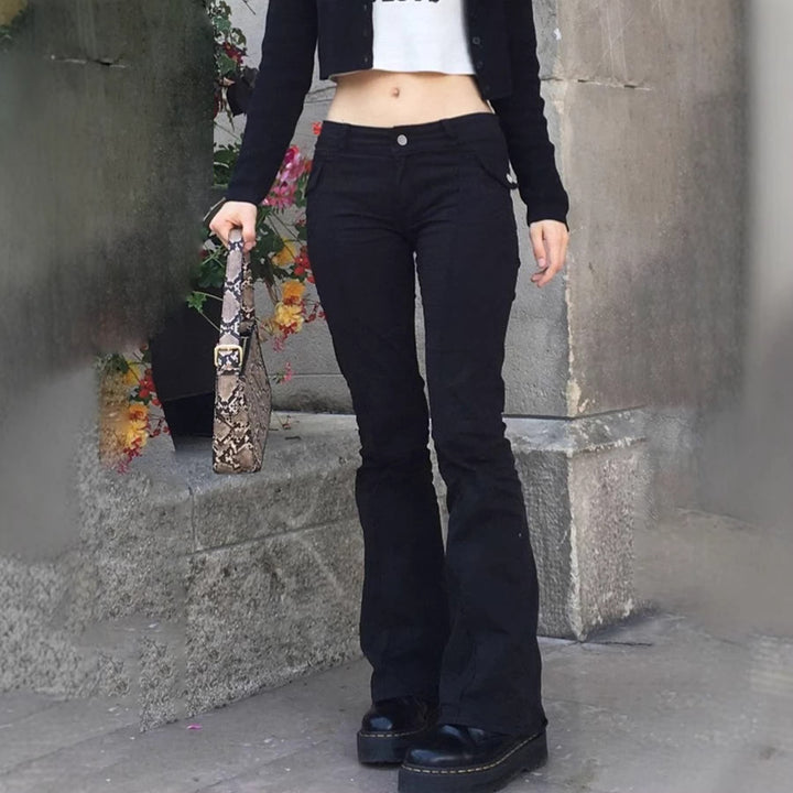 Damer Högmidjade Flared Jeans med praktiska fickor Mirla-Eva Jonsson
