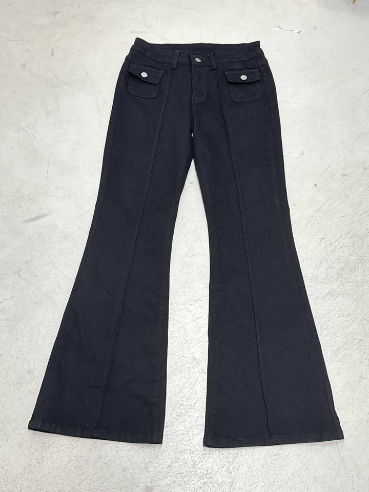 Damer Högmidjade Flared Jeans med praktiska fickor Mirla-Eva Jonsson