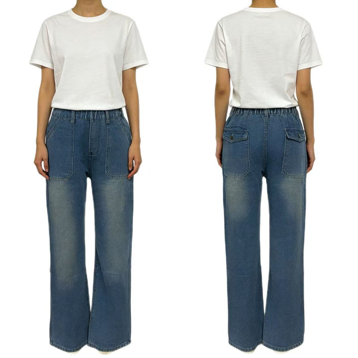 Damer Högmidjade Jeans i Vintage-stil Mirla-Eva Jonsson