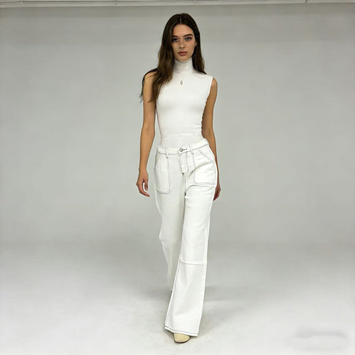 Damer Högmidjade Jeans i Vintage-stil Mirla-Eva Jonsson