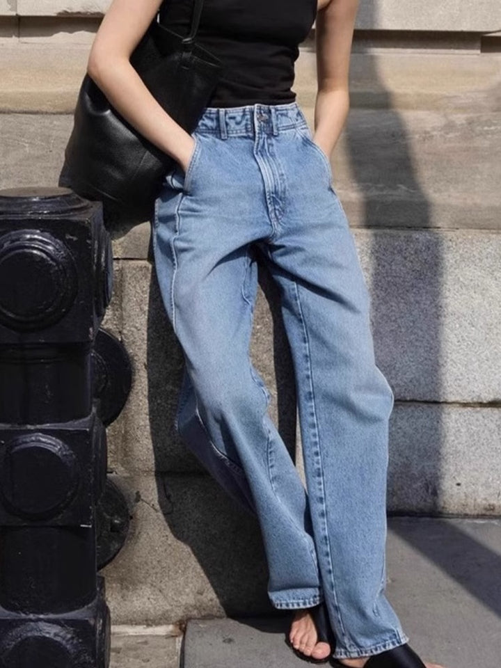 Damer Högmidjade Mom Jeans Mirla-Eva Jonsson