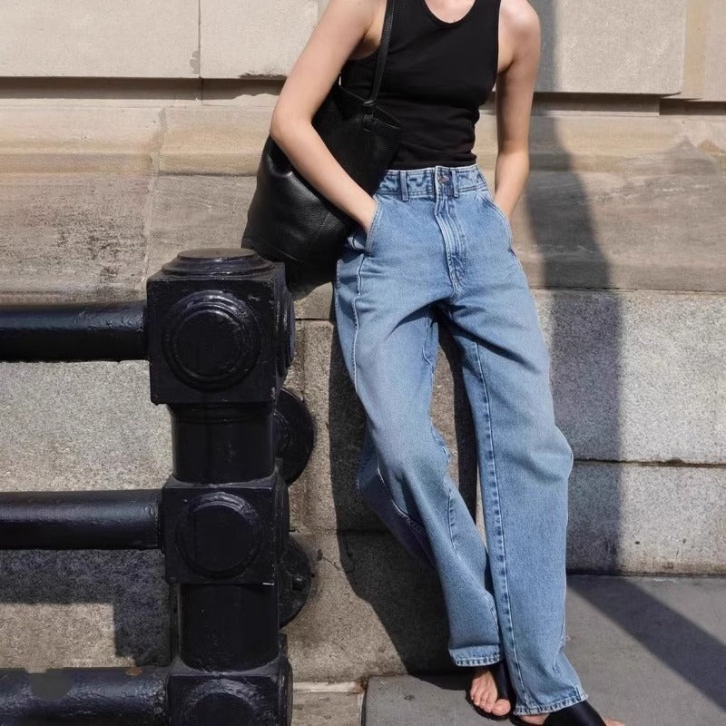 Damer Högmidjade Mom Jeans Mirla-Eva Jonsson